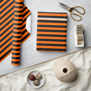 Regalo Papel de ajuste de tiras naranja/negro
