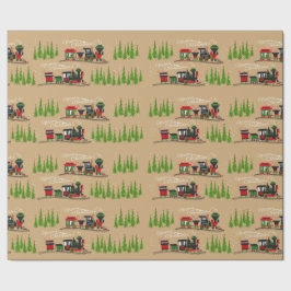 Regalo Papel de ajuste de trenes para Navidades