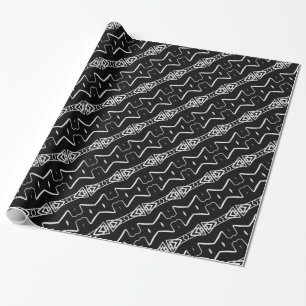 Regalo Papel de ajuste de triángulos geométricos en blanc