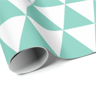 Regalo Papel de ajuste de triángulos turquesa