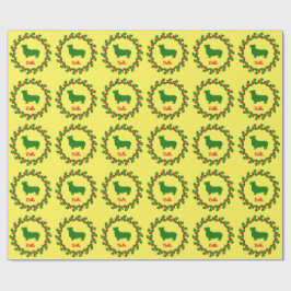 Regalo Papel de ajuste de vacaciones corgi personalizado