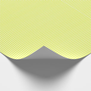 Regalo Papel de ajuste de Yellow Gingham Checkered