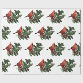 Regalo Papel de ajuste del cardenal Holly