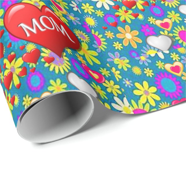 Regalo Papel de ajuste del día de la madre (Esquina del rollo)