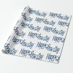 Regalo Papel de ajuste del Día de la Nieve Feliz
