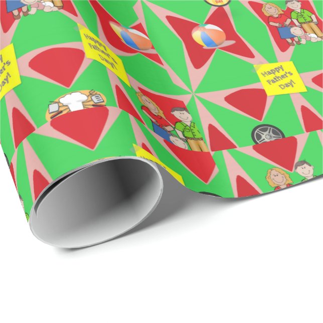 Regalo Papel de ajuste del día del padre (Esquina del rollo)