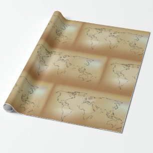 Regalo Papel de ajuste del mapa del mundo antiguo