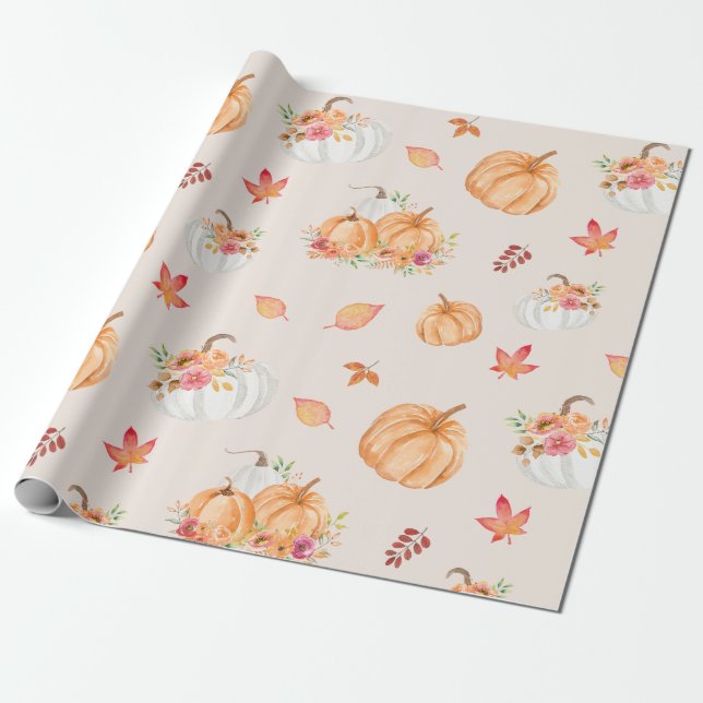 Regalo Papel de ajuste del parche de calabaza (Desenrollado)