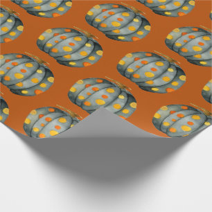 Regalo Papel de ajuste del patrón de calabaza de punto de