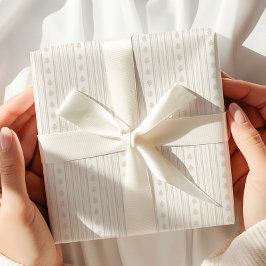 Regalo Papel de ajuste del patrón de color neutro beige