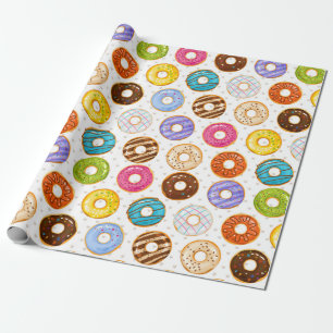 Regalo Papel de ajuste del patrón de donut
