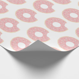 Regalo Papel de ajuste del patrón de donut rosado