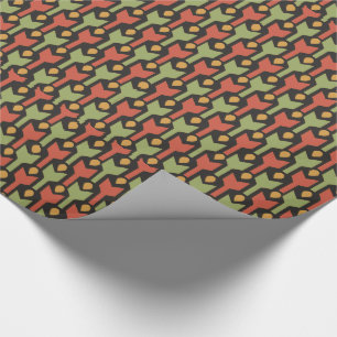 Regalo Papel de ajuste del patrón de flecha verde roja eg