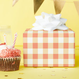 Regalo Papel de ajuste del patrón de Gingham