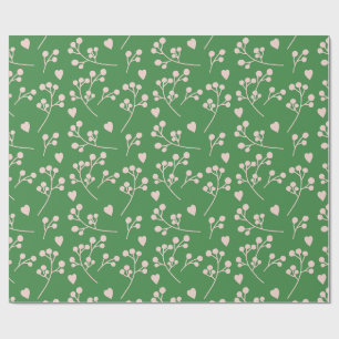 Regalo Papel de ajuste del patrón de hojas de flores