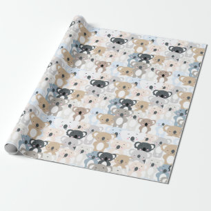 Regalo Papel de ajuste del patrón de Koala