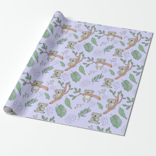 Regalo Papel de ajuste del patrón de Koala