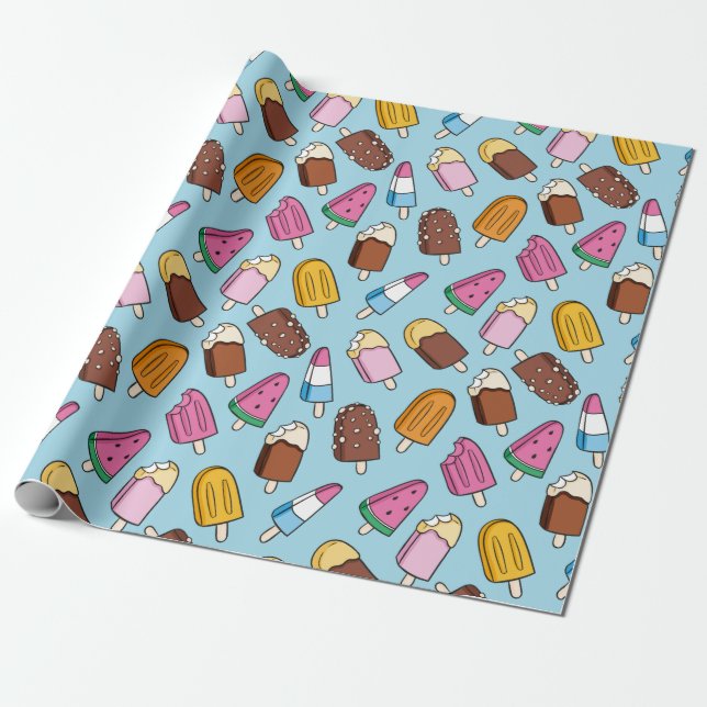 Regalo Papel de ajuste del patrón de verano (Desenrollado)