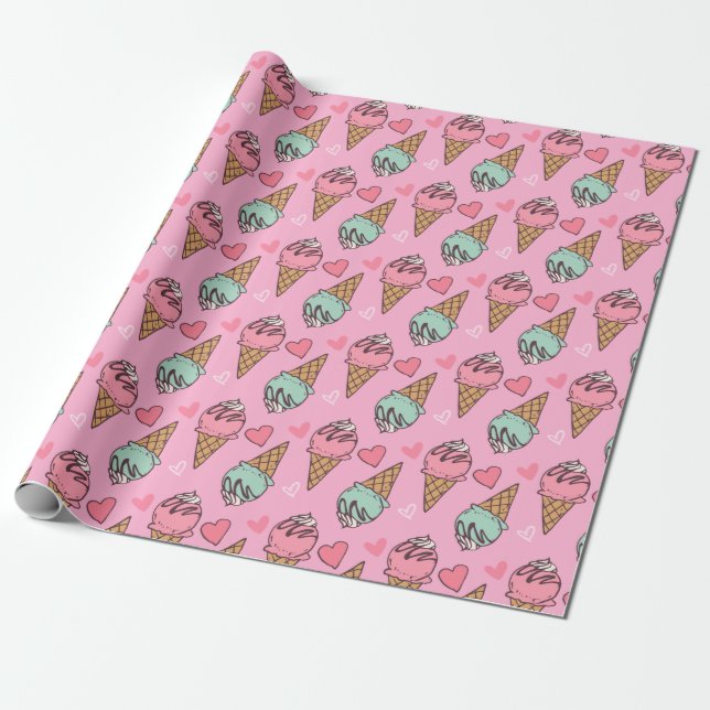 Regalo Papel de ajuste del patrón de verano (Desenrollado)