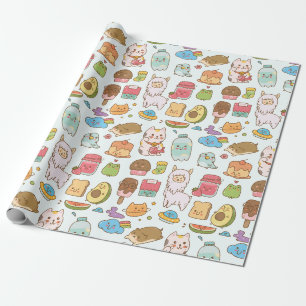 Regalo Papel de ajuste del patrón Kawaii