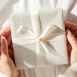 Regalo Papel de ajuste del patrón verde sabio