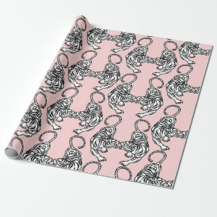 Regalo Papel de ajuste del tigre blanco