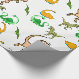Regalo Papel de ajuste Dinosaurios
