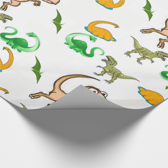 Regalo Papel de ajuste Dinosaurios (Esquina)