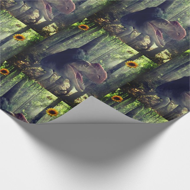 Regalo Papel de ajuste Dinosaurios (Esquina)