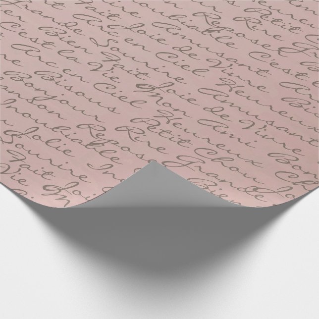 Regalo Papel de ajuste elegante de guiones franceses (Esquina)