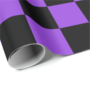 Regalo Papel de ajuste extra grande negro y púrpura
