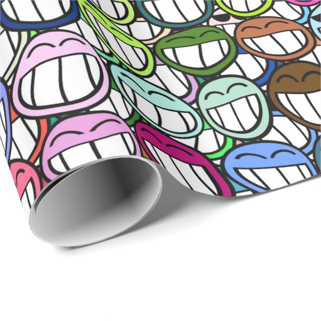 Regalo Papel de ajuste Grin 1 (Esquina del rollo)