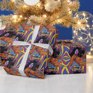 Regalo Papel de ajuste Groovy Retro