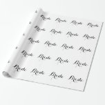 Regalo Papel de ajuste - Guión de novia<br><div class="desc">Papel de envoltura divertida con texto de la novia,  uso como papel de envoltura,  corredor de mesa,  decoraciones de pared,  etc. Cambie los colores de texto y/o fondo para adaptarlos a sus necesidades.</div>