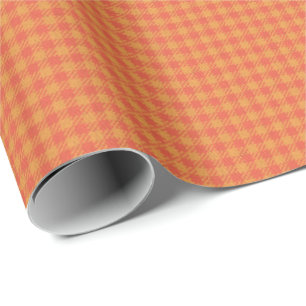 Regalo Papel de ajuste HAMbWG - Naranja Sherbert Tartan