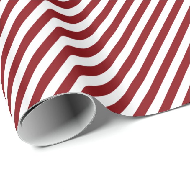Regalo Papel de ajuste HAMbWG - Tirado rojo/blanco (Esquina del rollo)