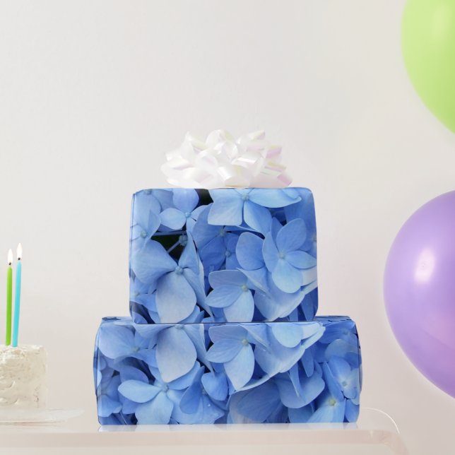 Regalo Papel de ajuste - Hidrangea azul (Regalos de fiesta)