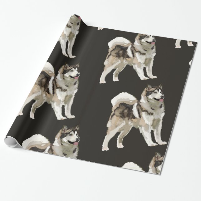 Regalo Papel de ajuste Husky (Desenrollado)