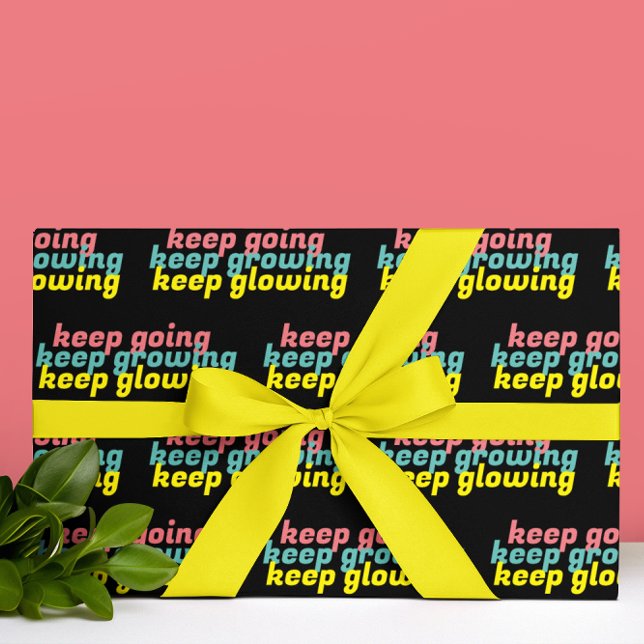 Regalo Papel de ajuste motivador (Encourage growth and determination with this empowering wrapping paper! )