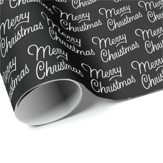 Regalo Papel de ajuste navideño con patrones de guiones (Esquina del rollo)