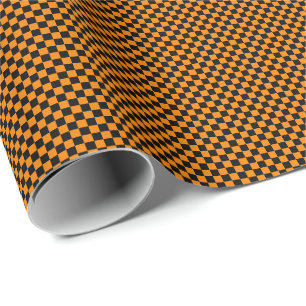 Regalo Papel de ajuste negro y Naranja pequeño