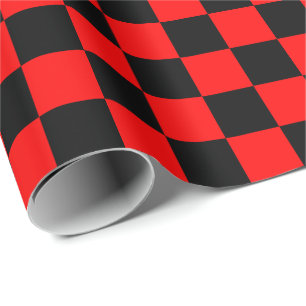 Regalo Papel de ajuste negro y rojo grande