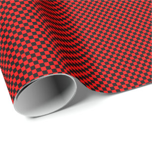 Regalo Papel de ajuste negro y rojo pequeño