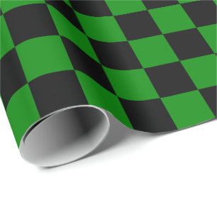 Regalo Papel de ajuste negro y verde grande