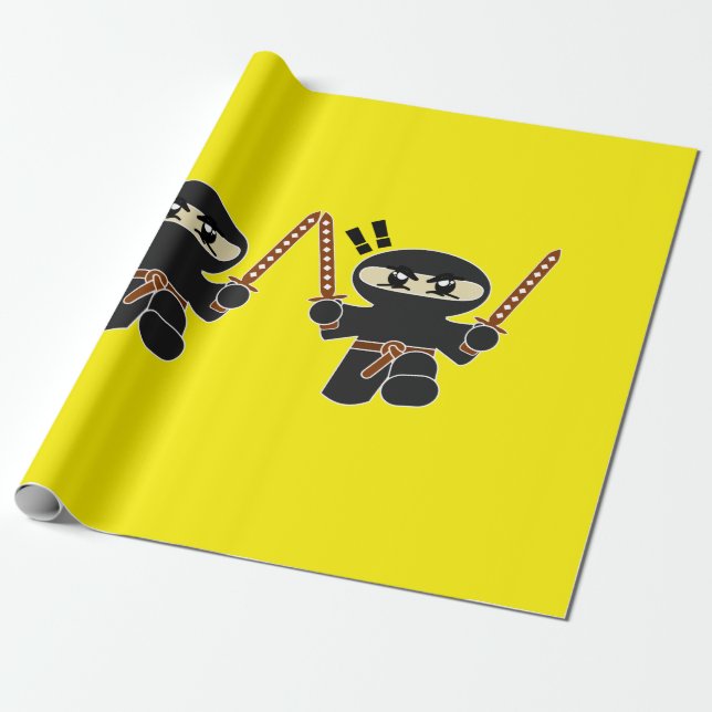 Regalo Papel de ajuste Ninja (Desenrollado)