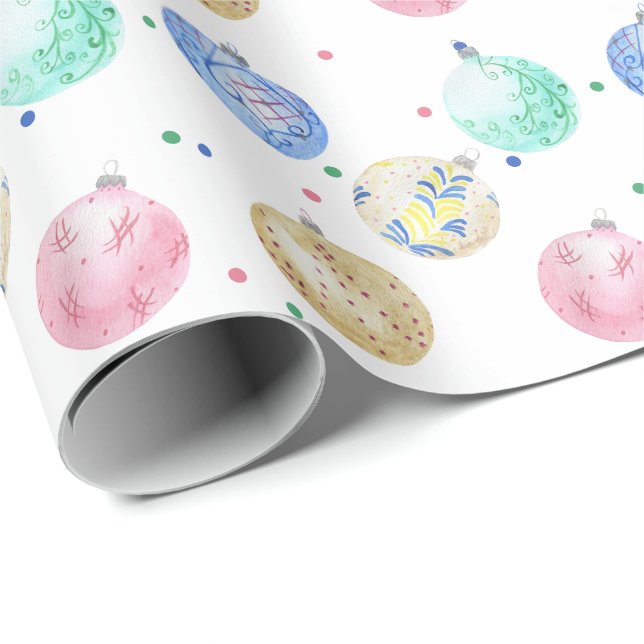 Regalo Papel de ajuste para Navidades de ornamentos de va (Esquina del rollo)