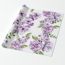 Regalo Papel de ajuste - Patrón floral acuático