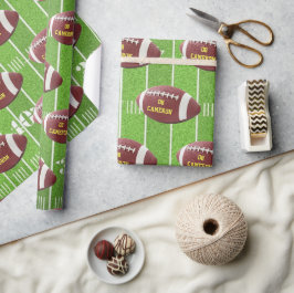 Regalo Papel de ajuste personalizado de campo y fútbol