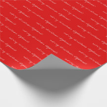Papel de ajuste personalizado de Navidades rojos y