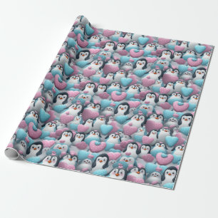 Regalo Papel de ajuste - Pingüinos del Orgullo Transgéner